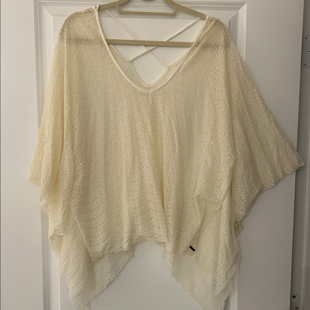 Billabong Cream Lace Poncho Top